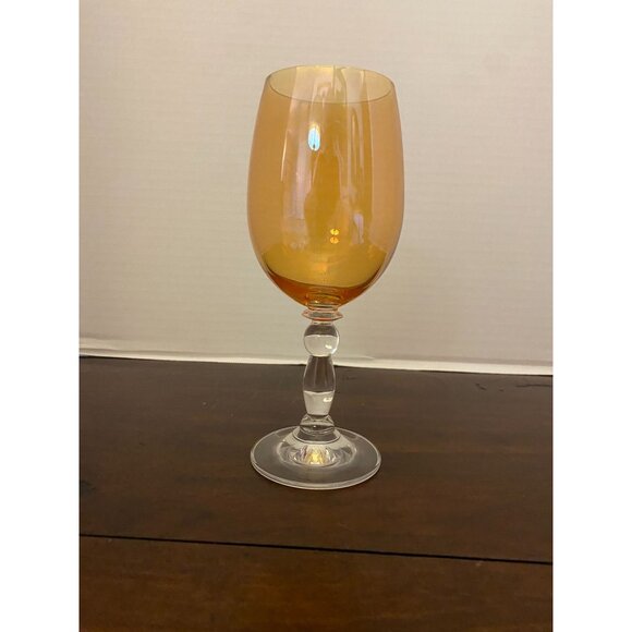 Amber Colored 8"H Wine Goblets (Qty. 4) - Picture 2 of 5